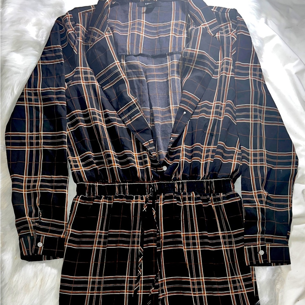 Forever21 Plaid Jumpsuit 🤎